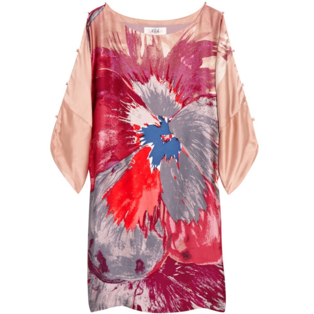 NWT Tibi Floral Silk Dress Beautiful US4